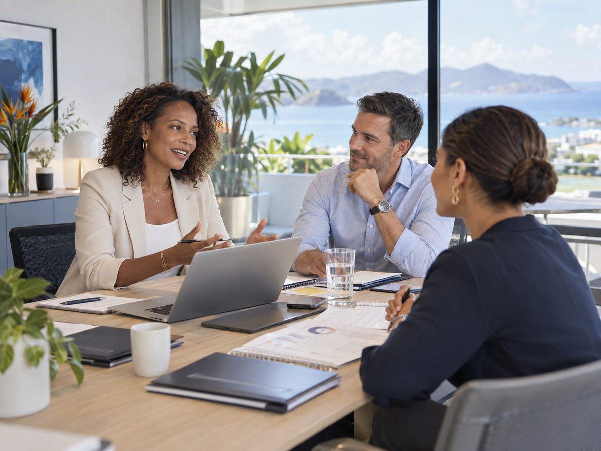 Consultante RH en réunion de travail avec une dirigeante dans les locaux de l’entreprise cliente